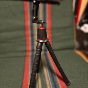 Portable Camera Tripod, Mini Flexible Stand for Phone with Cold Shoe Phone Mount